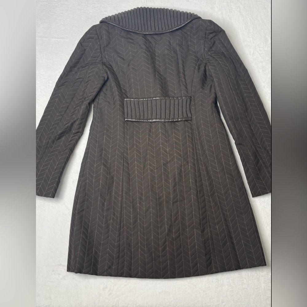 VNTG Cynthia Steffe Quilted Double Breasted Coat Sz Med Preppy 90s Made In USA - Picture 3 of 16